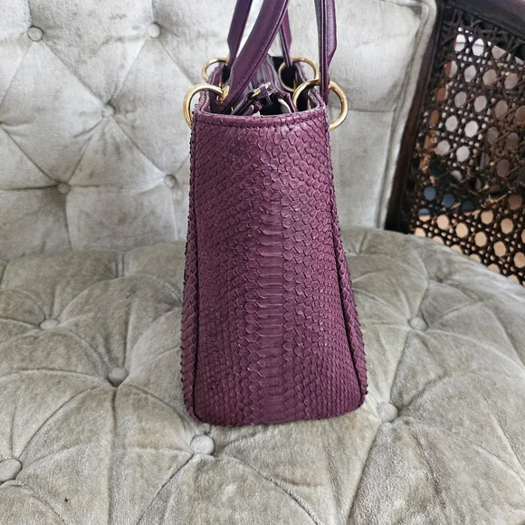 Authentic python skin handbag - Picture 4 of 12